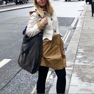 Coach Cotton Two Tone Trench Coat